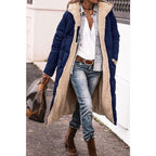 Lange winterjas dames met fleece voering en elegante lijn 2