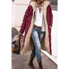 Lange winterjas dames met fleece voering en elegante lijn 5