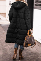 Lange winterjas dames met fleece voering en elegante lijn 8