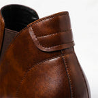 Leren chelsea boots heren met spitse neus 4