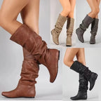 Leren cowboy laarzen dames met halfhoge schacht en spitse neus 5