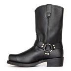 Leren cowboylaarzen heren met gesp en riemdetail 2