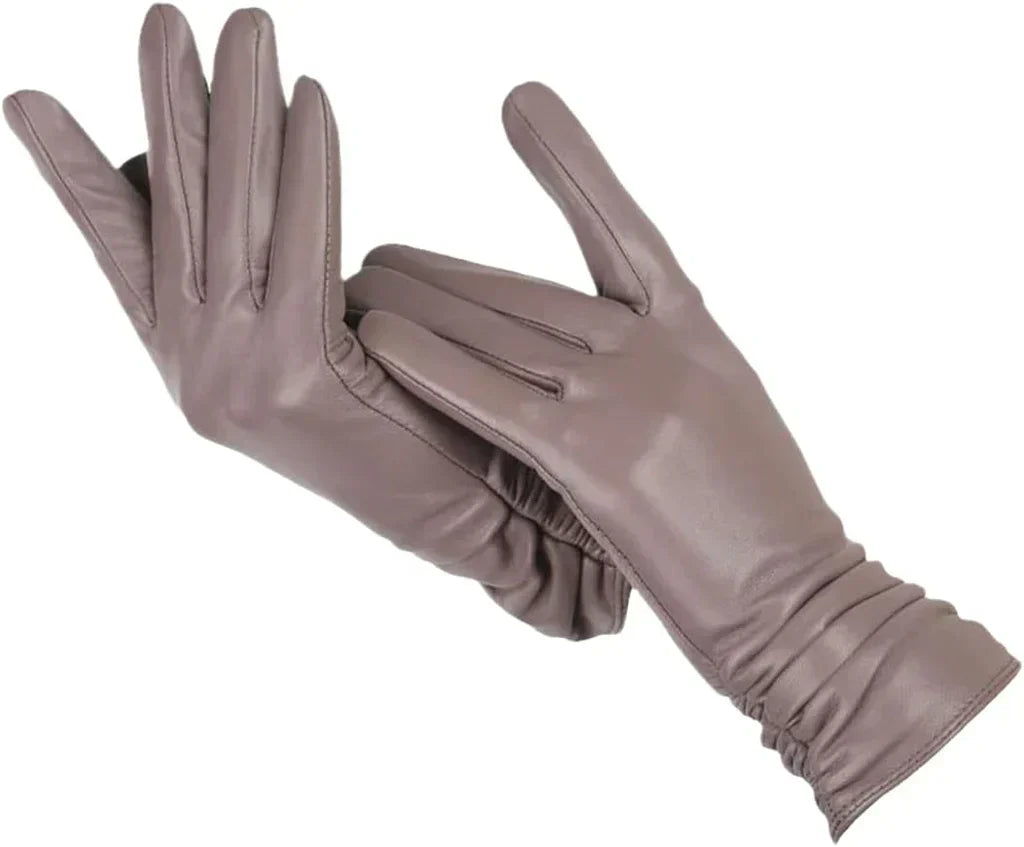 Leren handschoenen dames met warme voering 10
