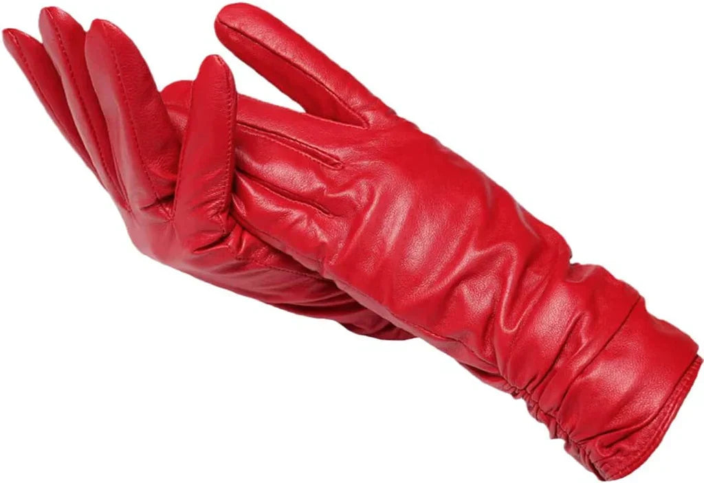 Leren handschoenen dames met warme voering 2