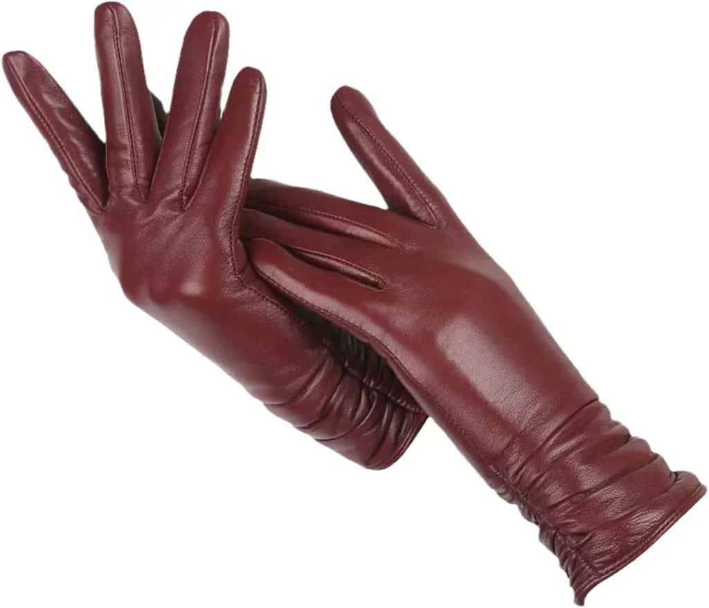 Leren handschoenen dames met warme voering 4