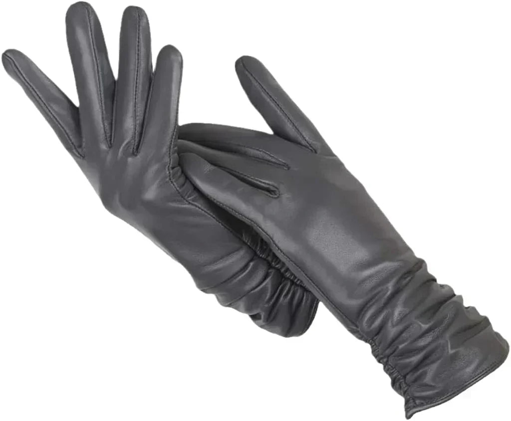 Leren handschoenen dames met warme voering 5