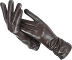 Leren handschoenen dames met warme voering 6