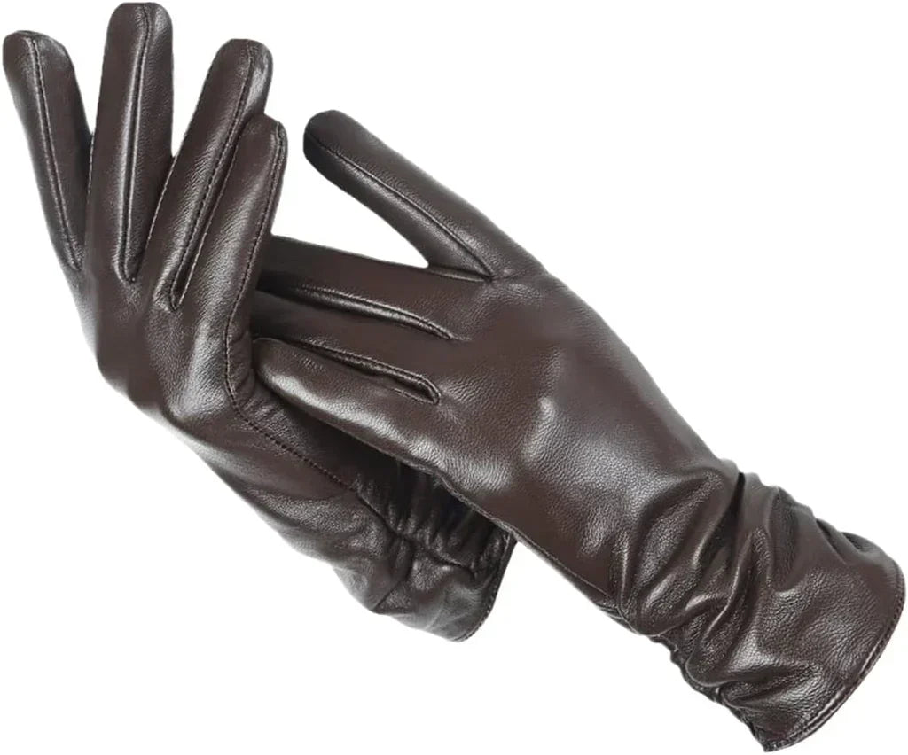 Leren handschoenen dames met warme voering 6