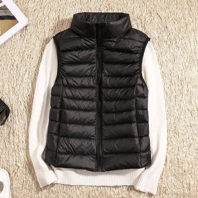 Lichtgewicht bodywarmer dames met donsvulling en winddicht ontwerp 1