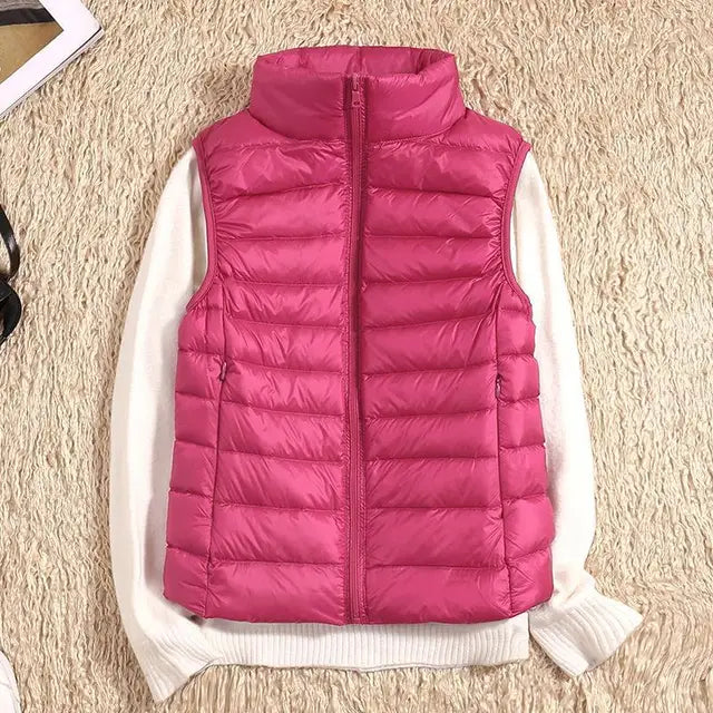 Lichtgewicht bodywarmer dames met donsvulling en winddicht ontwerp 10