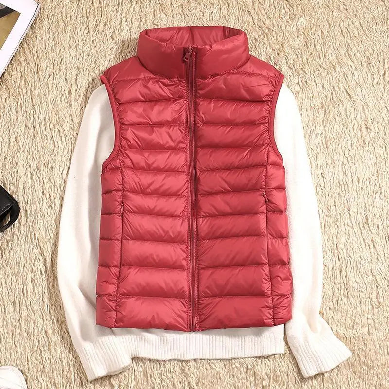 Lichtgewicht bodywarmer dames met donsvulling en winddicht ontwerp 14