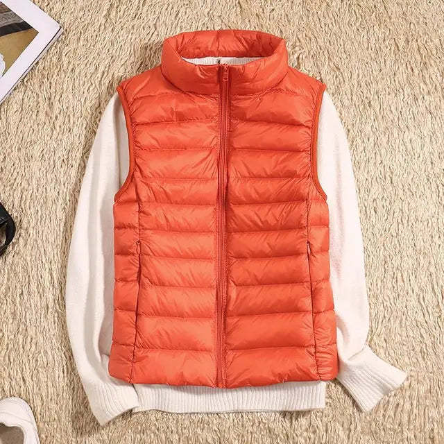Lichtgewicht bodywarmer dames met donsvulling en winddicht ontwerp 5
