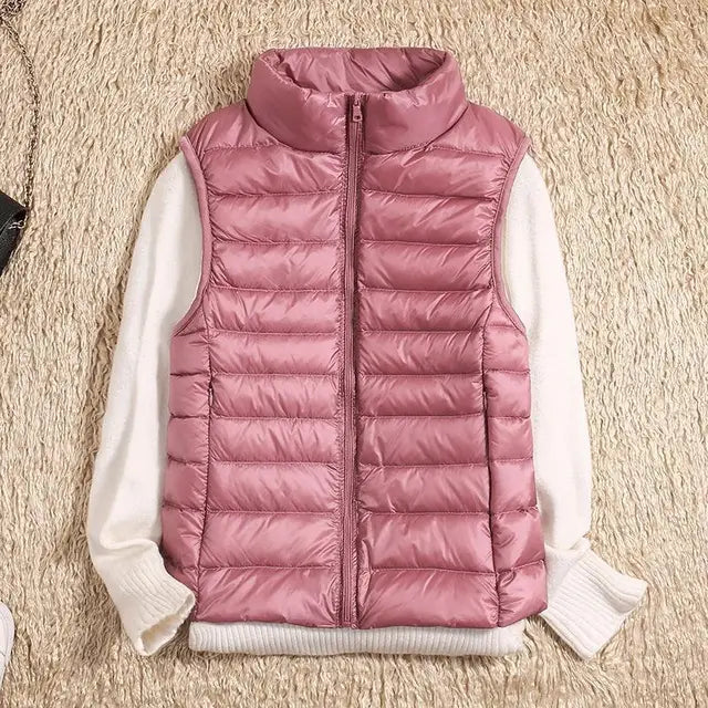 Lichtgewicht bodywarmer dames met donsvulling en winddicht ontwerp 6