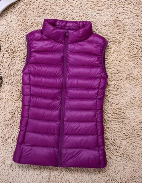 Lichtgewicht bodywarmer dames met donsvulling en winddicht ontwerp 7