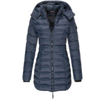 Lichtgewicht donsjas dames met capuchon en rits voor de winter 1