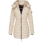 Lichtgewicht donsjas dames met capuchon en rits voor de winter 3