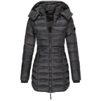 Lichtgewicht donsjas dames met capuchon en rits voor de winter 5