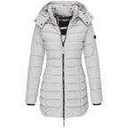 Lichtgewicht donsjas dames met capuchon en rits voor de winter 7