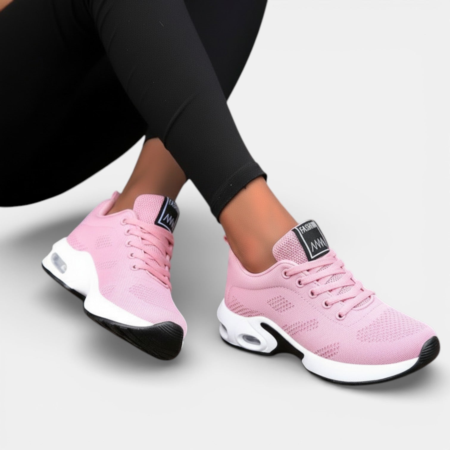 Lichtgewicht sneakers dames met ademend materiaal en gedempte zool 5