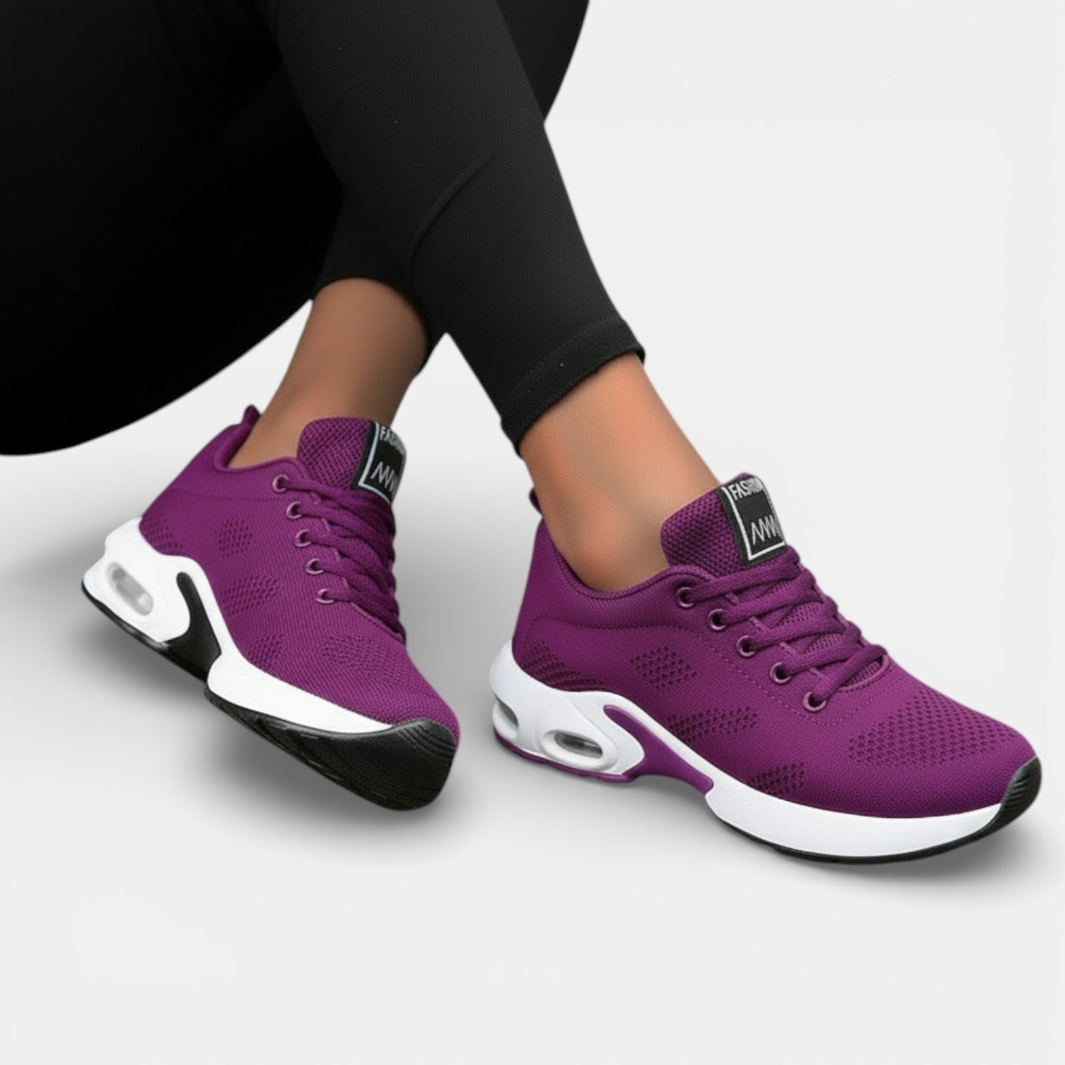 Lichtgewicht sneakers dames met ademend materiaal en gedempte zool 7