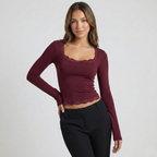 Longsleeve dames met comfortabele pasvorm 1