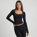 Longsleeve dames met comfortabele pasvorm 2