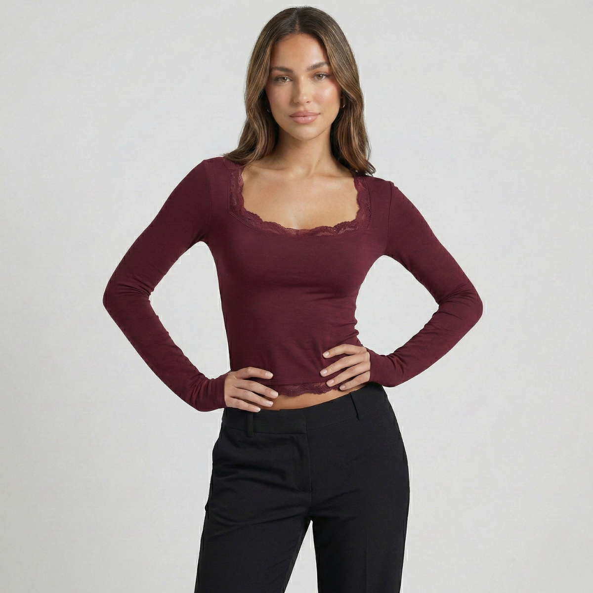 Longsleeve dames met comfortabele pasvorm 6