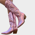 Metallic cowboylaarzen dames met zachte voering en stevige zool 1