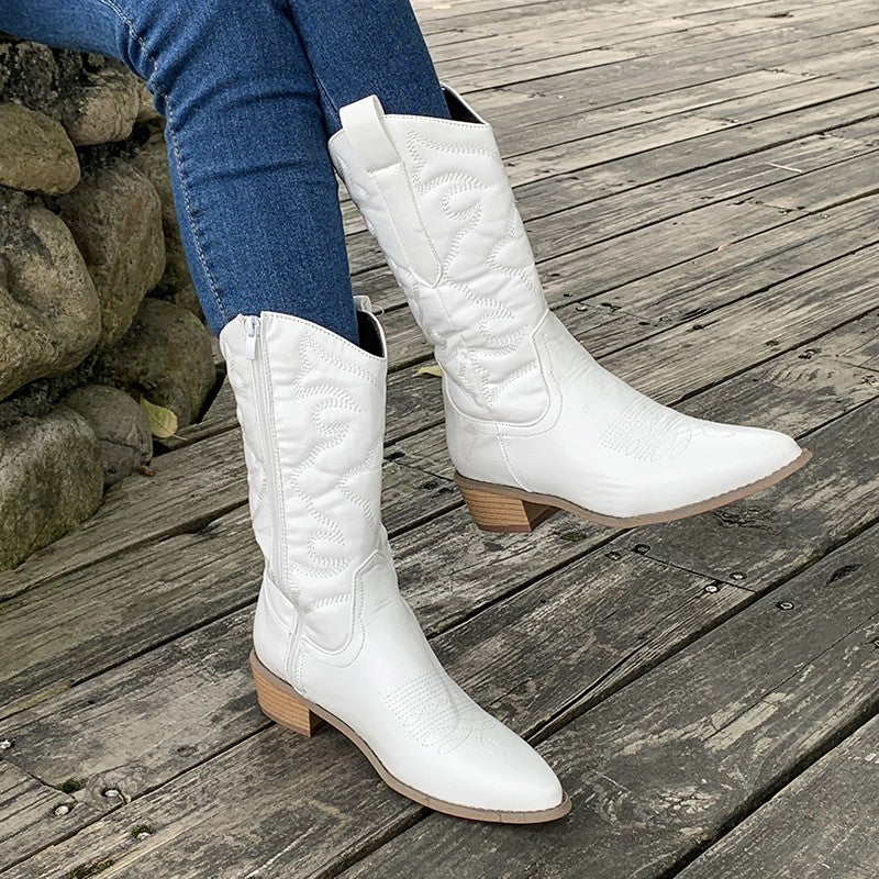 Metallic cowboylaarzen dames met zachte voering en stevige zool 5