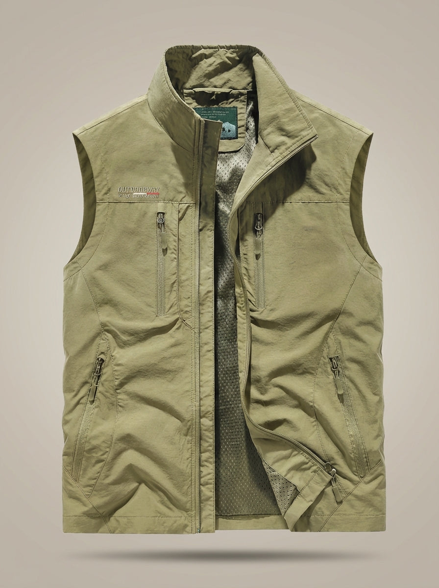 Mouwloze bodywarmer heren met meerdere zakken 10