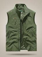 Mouwloze bodywarmer heren met meerdere zakken 11