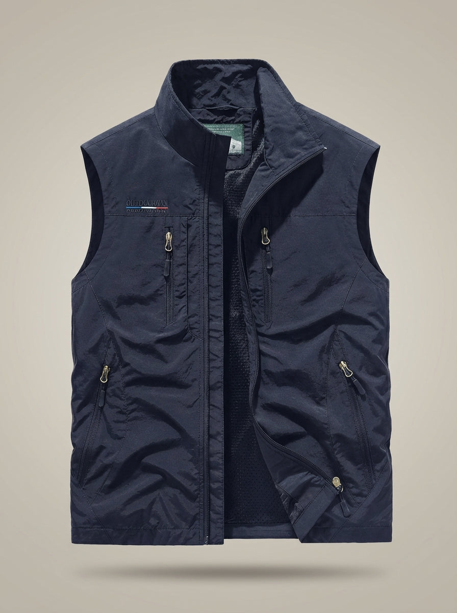 Mouwloze bodywarmer heren met meerdere zakken 12
