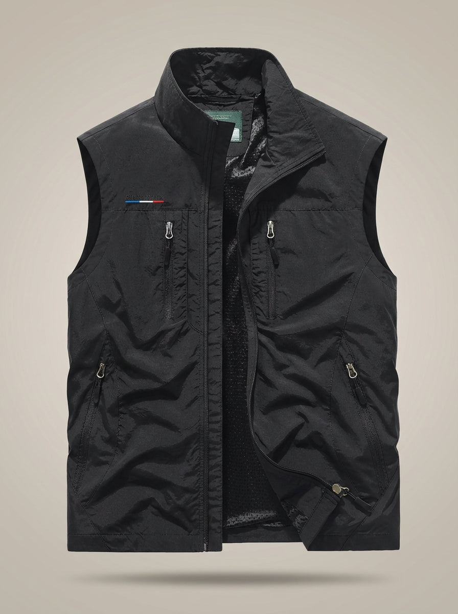 Mouwloze bodywarmer heren met meerdere zakken 8