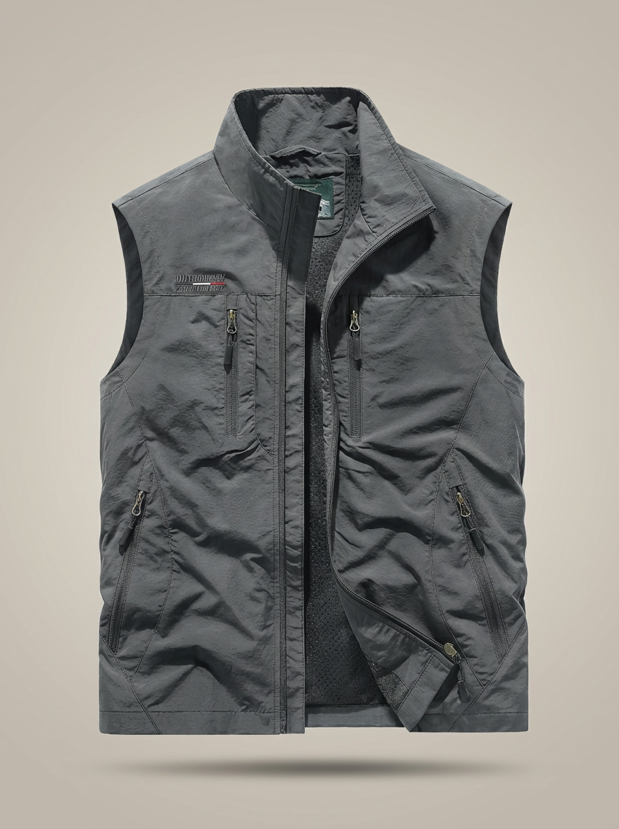 Mouwloze bodywarmer heren met meerdere zakken 9