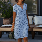 Maelle - Midi jurk met V-hals en print dames