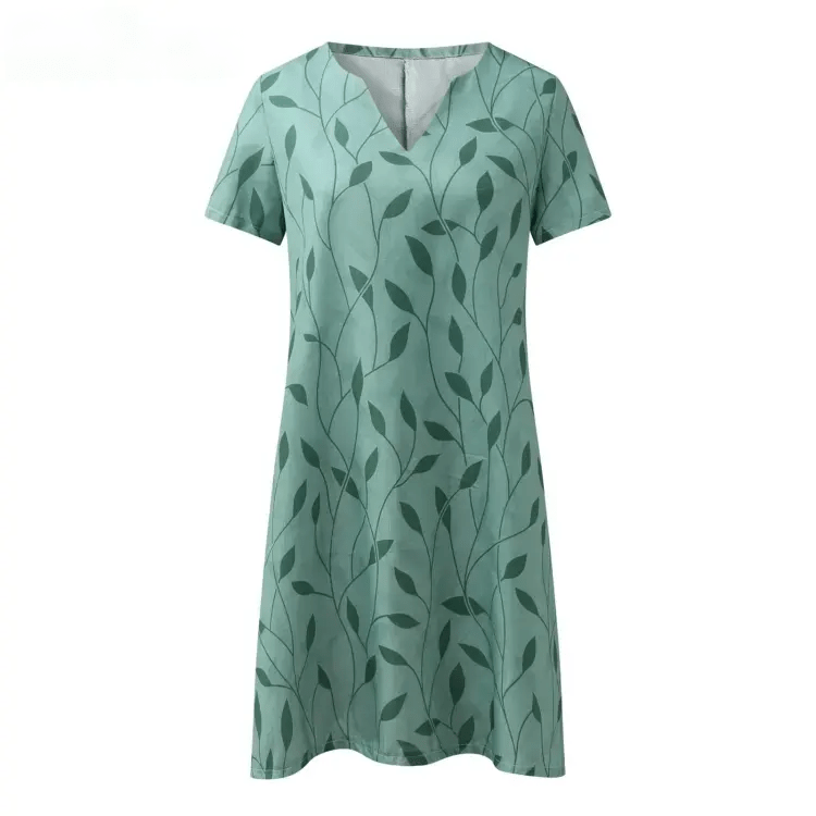 Maelle - Midi jurk met V-hals en print dames
