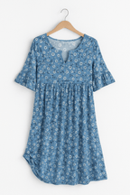 Florine - Midi jurk met bloemenprint dames