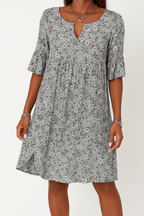Florine - Midi jurk met bloemenprint dames