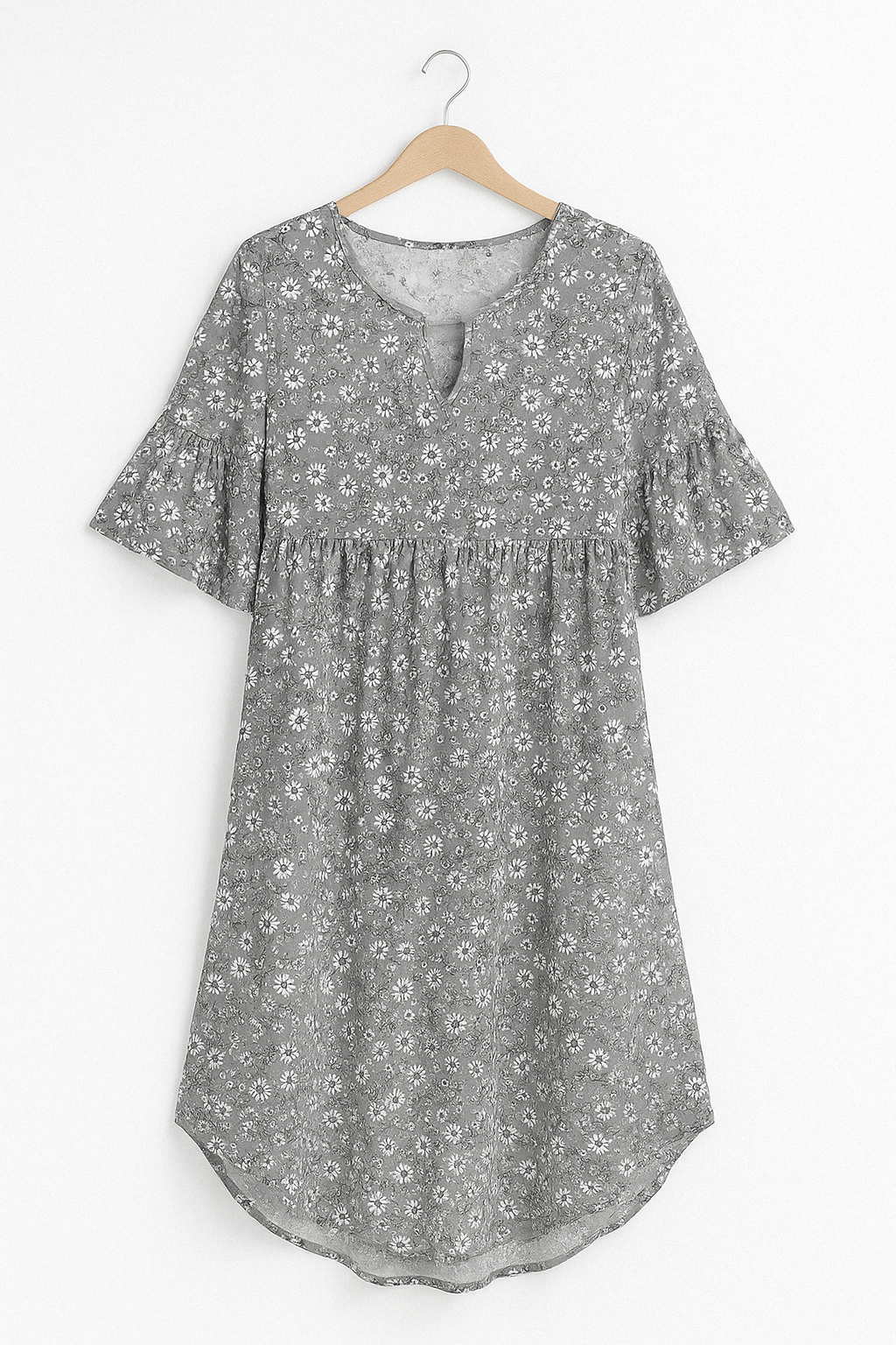 Florine - Midi jurk met bloemenprint dames