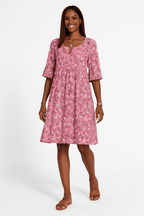 Florine - Midi jurk met bloemenprint dames
