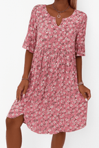 Florine - Midi jurk met bloemenprint dames
