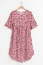 Florine - Midi jurk met bloemenprint dames