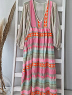 Salome - Midi jurk met losse pasvorm en opvallend design dames