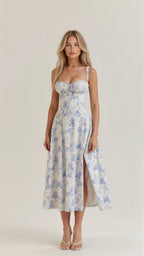 Mathilde - Midi jurk met corset dames