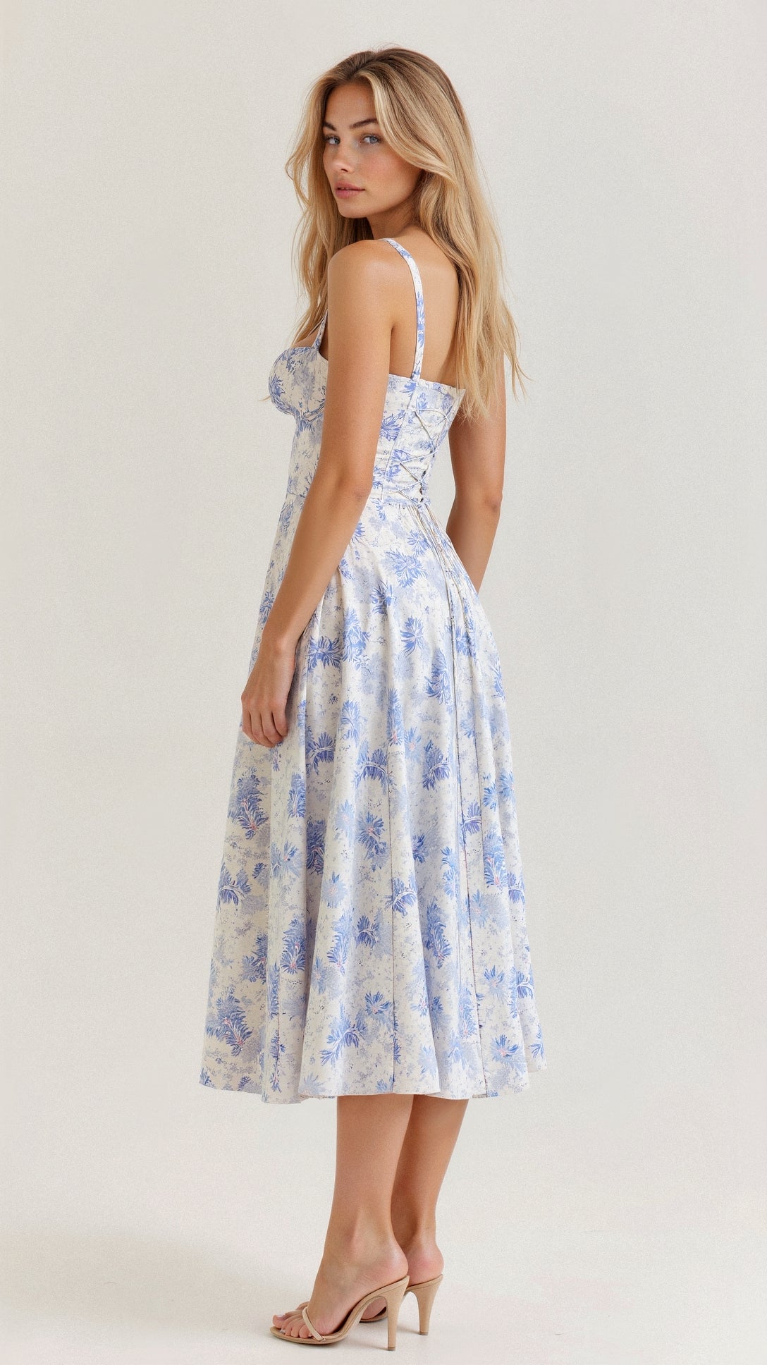 Mathilde - Midi jurk met corset dames