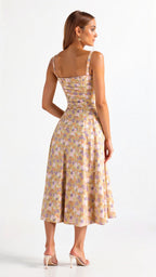 Mathilde - Midi jurk met corset dames