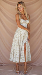 Mathilde - Midi jurk met corset dames