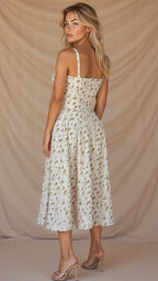 Mathilde - Midi jurk met corset dames