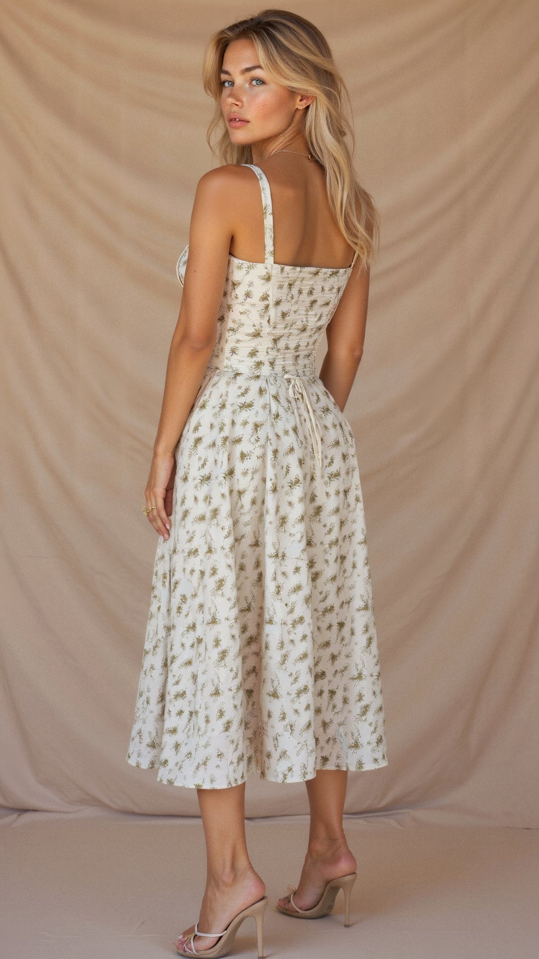 Mathilde - Midi jurk met corset dames