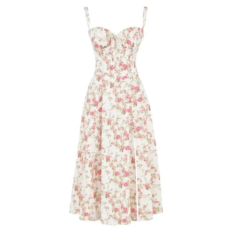Mathilde - Midi jurk met corset dames